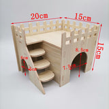 Hamster Swing SeesawSmall Nest Solid Wood Small House Hamster Sleeping